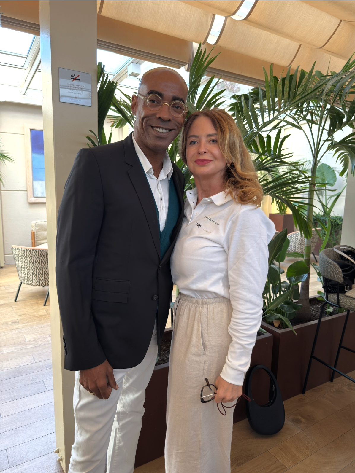 Deborah Byrne Elves with Trevor Nelson in Marbella